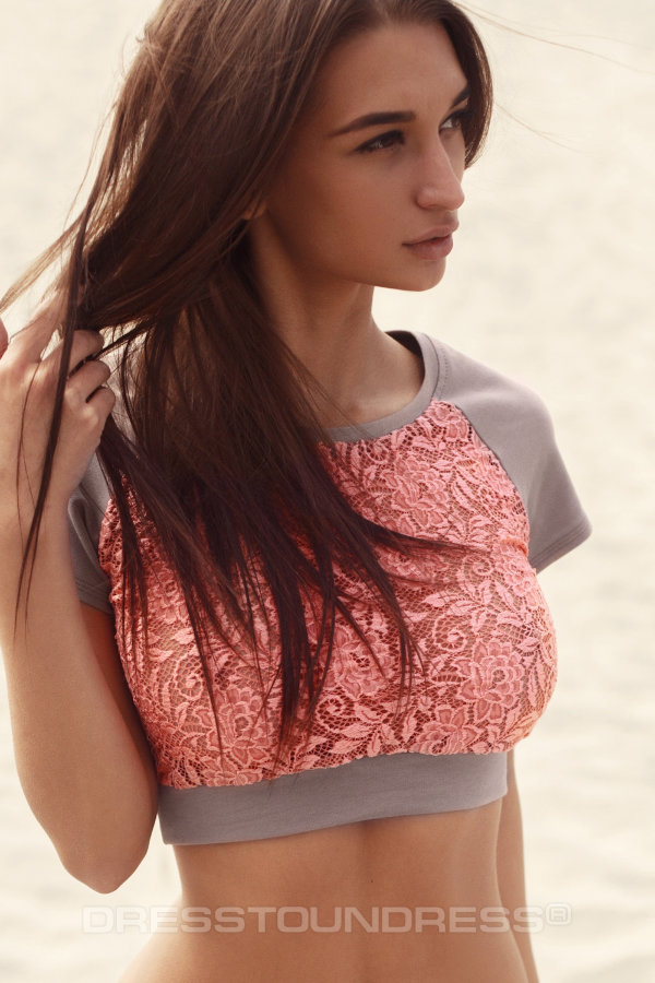 Женский пляжный топ с рукавом реглан (арт.027)