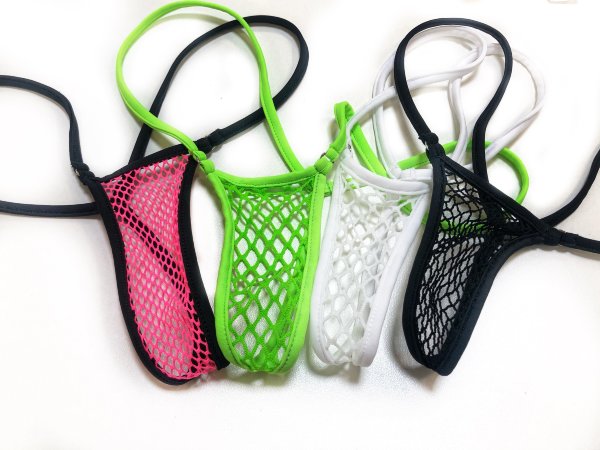 Трусики стринги из крупной сетки Fishnet